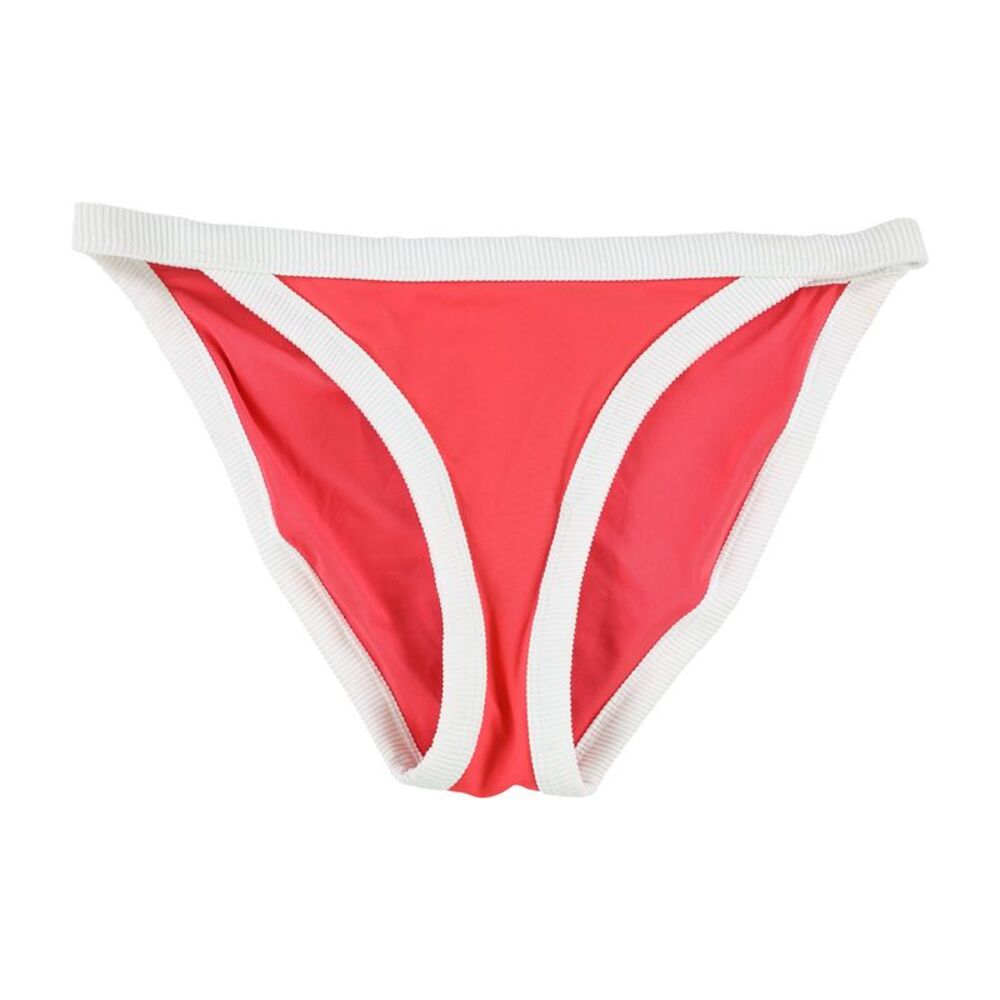 aerie Womens Ribbed Trim Bikini Swim Bottom, White, S, DM
